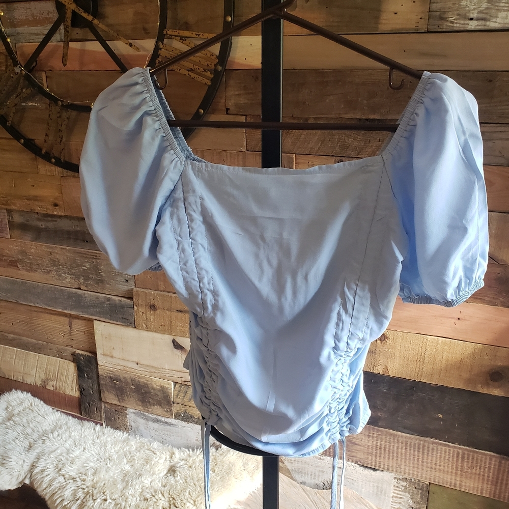 Shein baby blue top